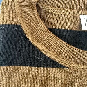 Black & Brown Cropped Striped Long Sleeve NWT